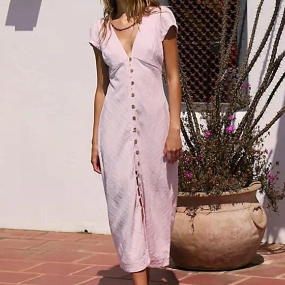 Free People New in Town Midi Dress - Picture 1 of 3